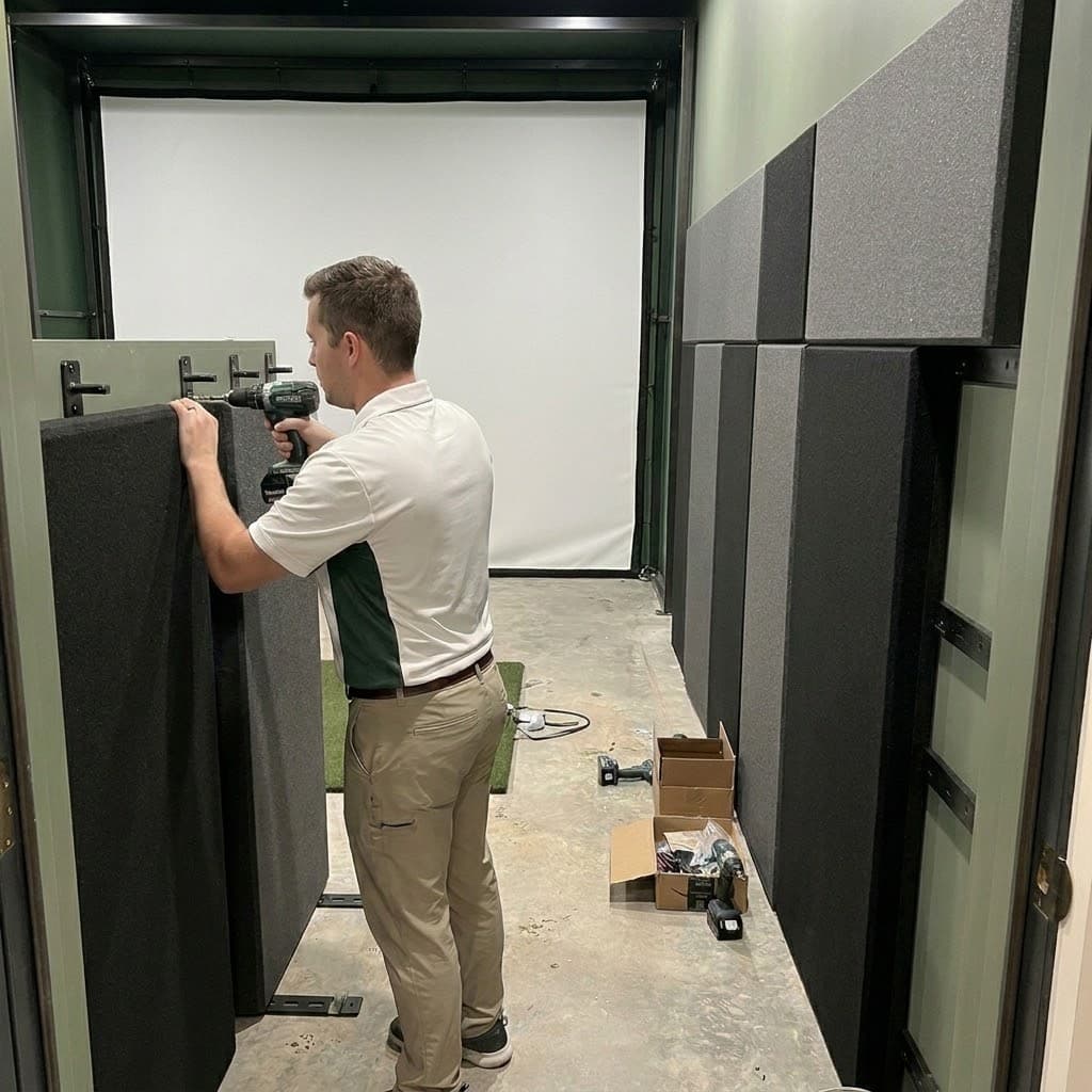 Golf simulator installation process