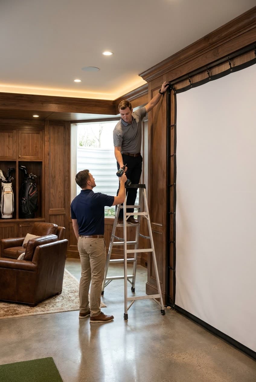 Golf simulator room planning and design